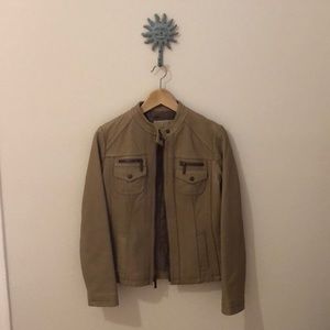 Michael Kors tan shell leather jacket!